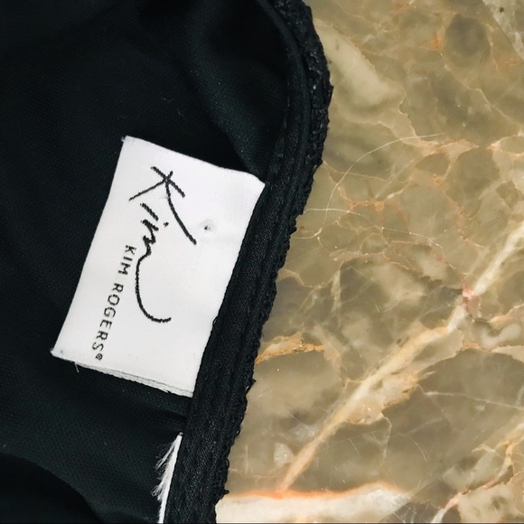 Kim Rogers Black Overlay Top Size L - Picture 4 of 5